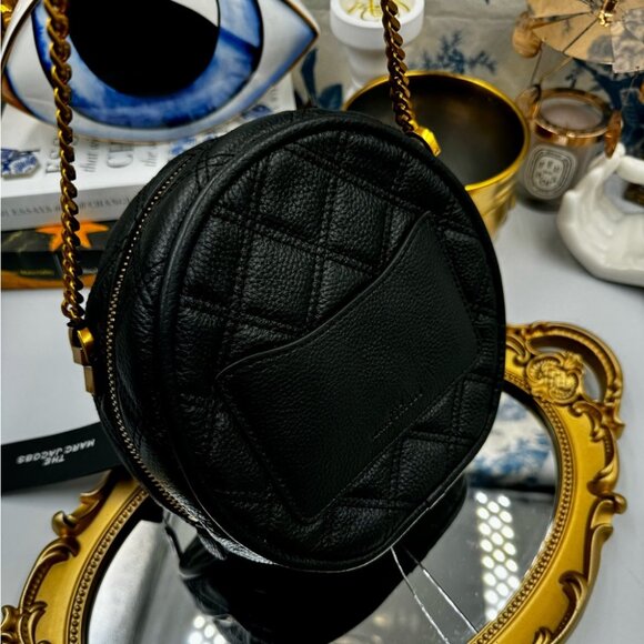 🆕 THE MARC JACOBS 🧿 NWT The Status Round Crossbody, Black - Picture 6 of 15